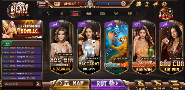 Sảnh Trò Chơi Live Casino BomWin Với Dàn Dealer Xinh Đẹp Và Uy Tín