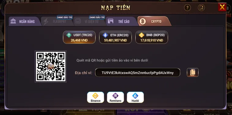 Sử Dụng Crypto Để Nạp Tiền Vào BomWin An Toàn Và Bảo Mật Tuyệt Đối