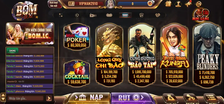 Danh Mục Trò Chơi Slot Game BomWin Đỉnh Cao Đấu Trường Quay Hũ Đổi Thưởng Uy Tín Nhất