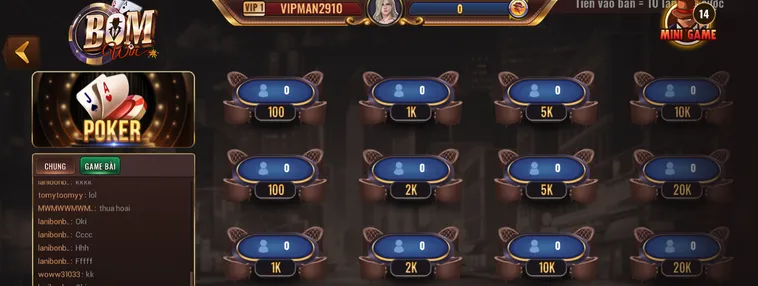 Chinh Phục Đỉnh Cao Poker Tại BomWin Với Cơ Hội Nhận Thưởng Cực Lớn Mỗi Ngày