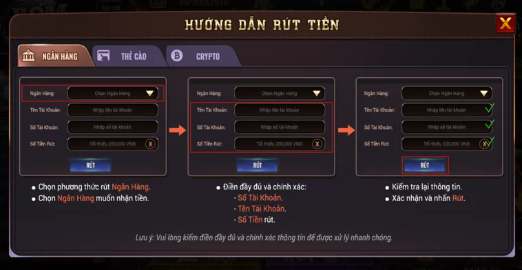 Hướng Dẫn Rút Tiền BomWin Qua Ngân Hàng Siêu Tốc Và An Toàn Tuyệt Đối