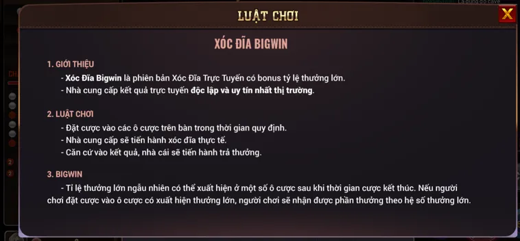 Xóc Đĩa BigWin Tại BomWin Sân Chơi Đỉnh Cao Nhận Thưởng Tiền Tỷ Mỗi Ngày
